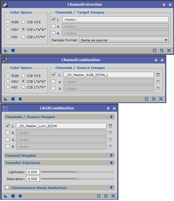 Channel extraction and combination