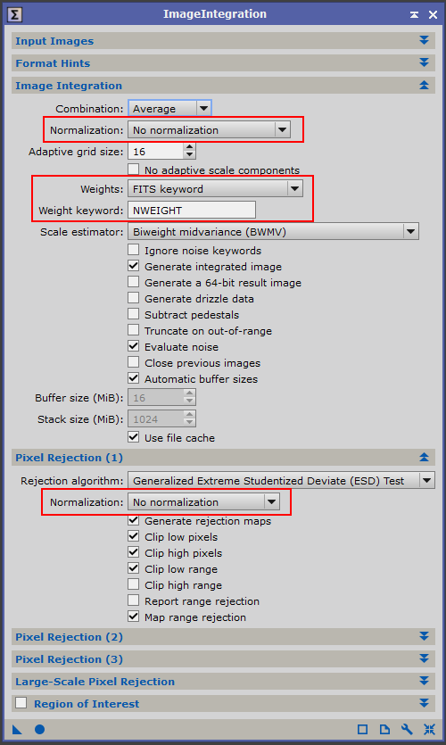 Image integration after NSG