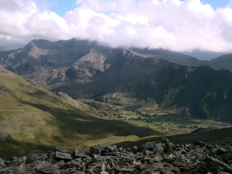 Nant Peris from Elidir Fawr