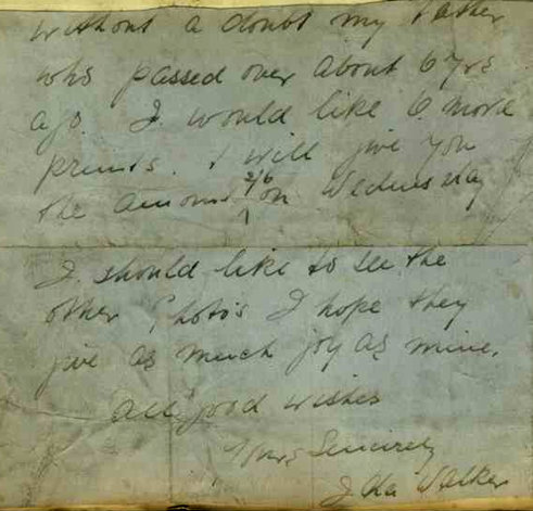 Letter from Ida Walker